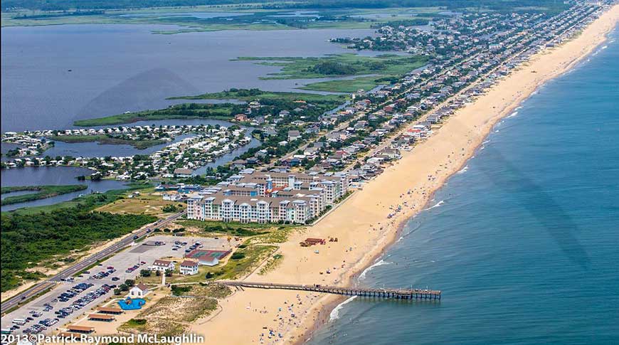 Sandbridge Beach aerial view